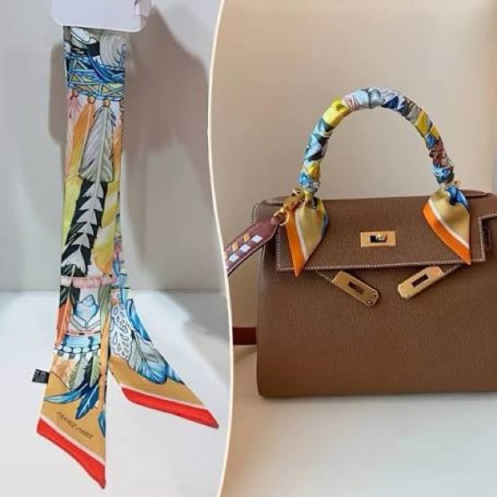Multiple Silk Twilly Scarves for Handbag Handles and Accessories - Picture 3 of 7
